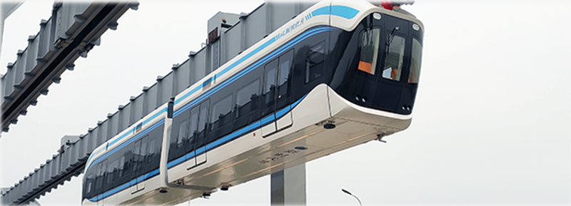 Successful Trial Run of China’s First Suspended Monorail